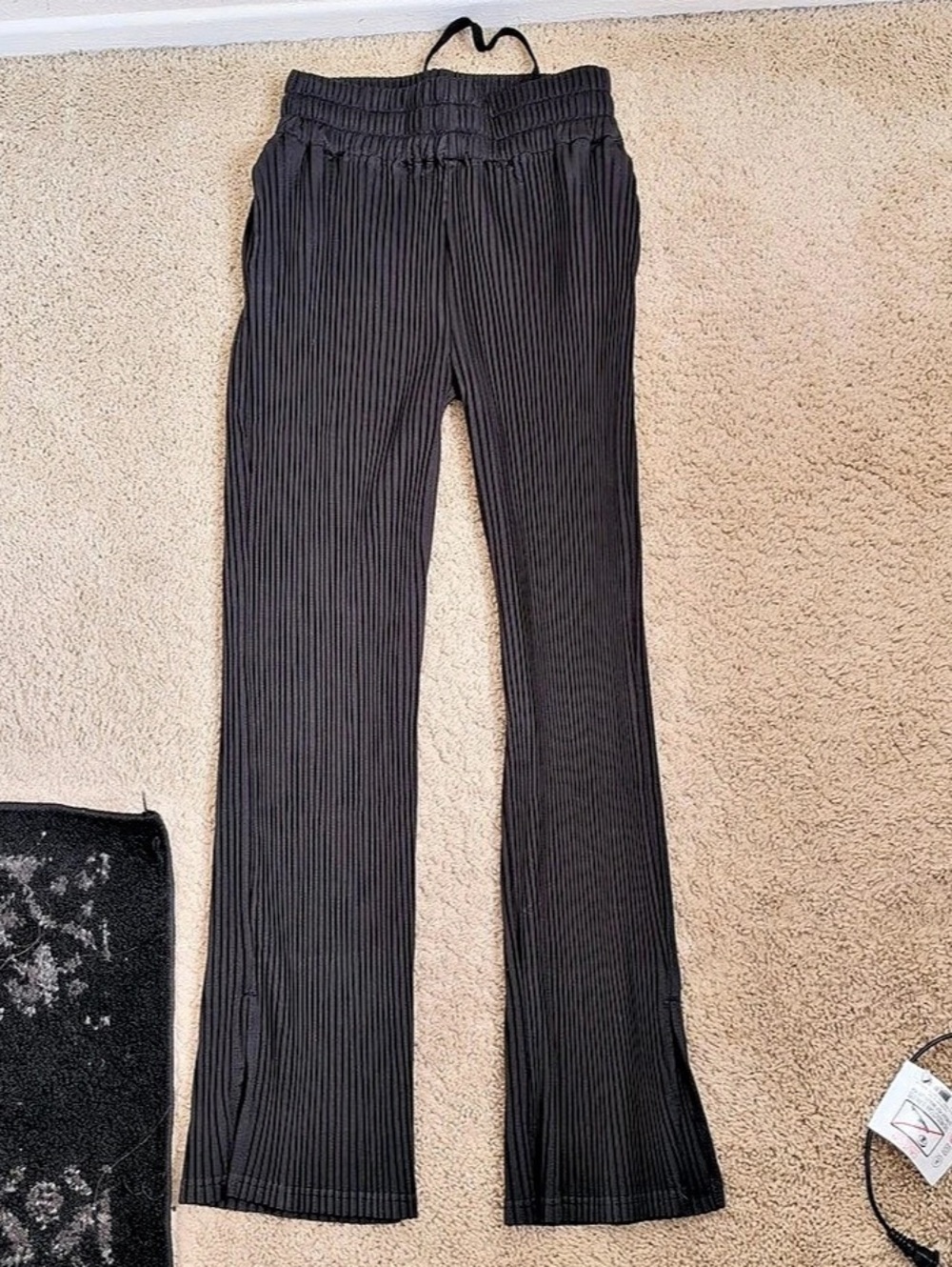 maniere de voir Plisse Wide-Leg Pants Pleated Wide-Leg Pants in Black Size 6 Li